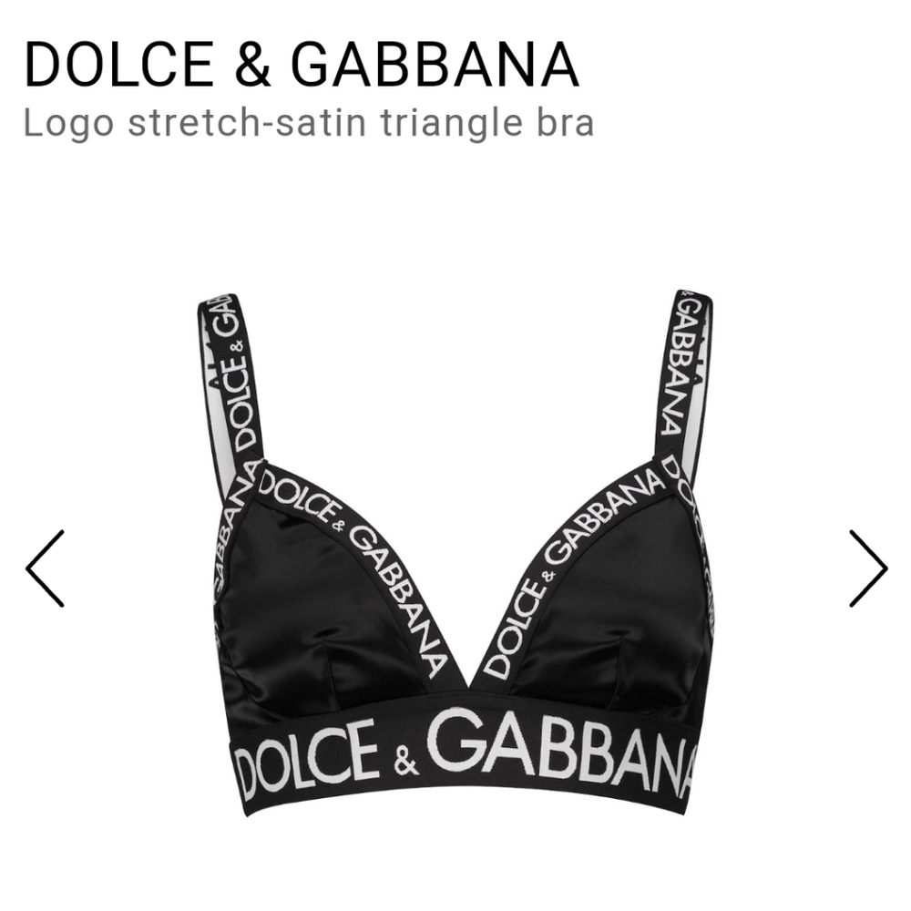 Dolce&Gabbana logo stretch-stain triangle bralette